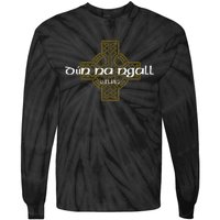 Dun Na Ngall Donegal Ireland Vintage Celtic Cross Tie-Dye Long Sleeve Shirt