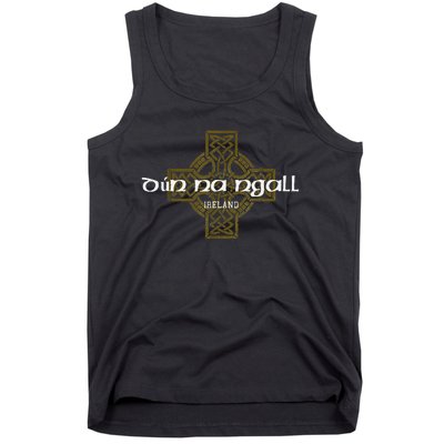 Dun Na Ngall Donegal Ireland Vintage Celtic Cross Tank Top