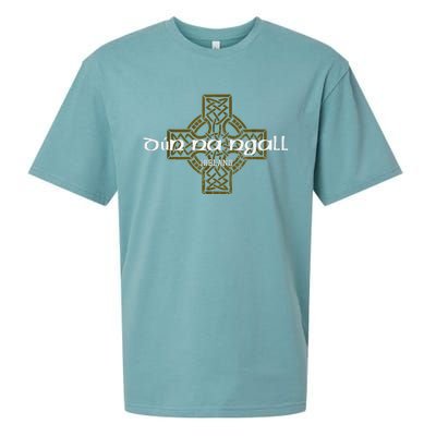 Dun Na Ngall Donegal Ireland Vintage Celtic Cross Sueded Cloud Jersey T-Shirt