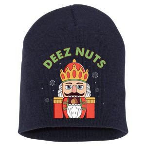 Deez Nuts Nutcracker Nut Funny Christmas Pjs  Short Acrylic Beanie