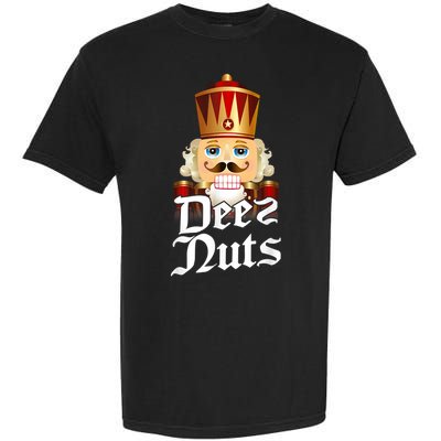 Deez Nuts Nutcracker Nut Funny Xmas Christmas Pajama Family Garment-Dyed Heavyweight T-Shirt