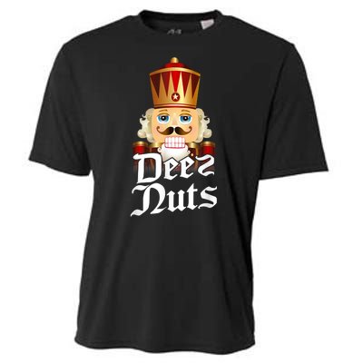 Deez Nuts Nutcracker Nut Funny Xmas Christmas Pajama Family Cooling Performance Crew T-Shirt