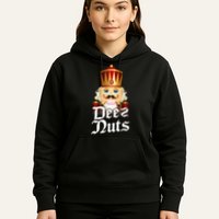 Deez Nuts Nutcracker Nut Funny Xmas Christmas Pajama Family Hoodie