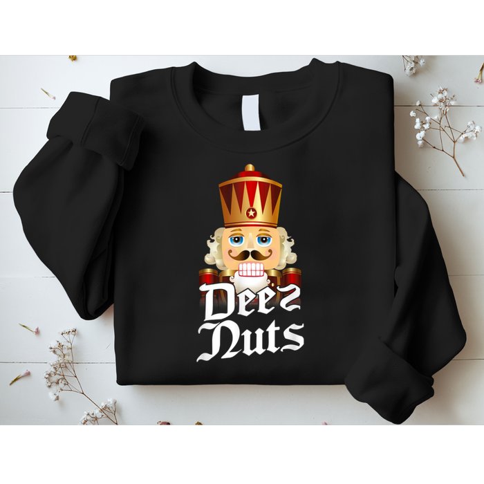 Deez Nuts Nutcracker Nut Funny Xmas Christmas Pajama Family Sweatshirt