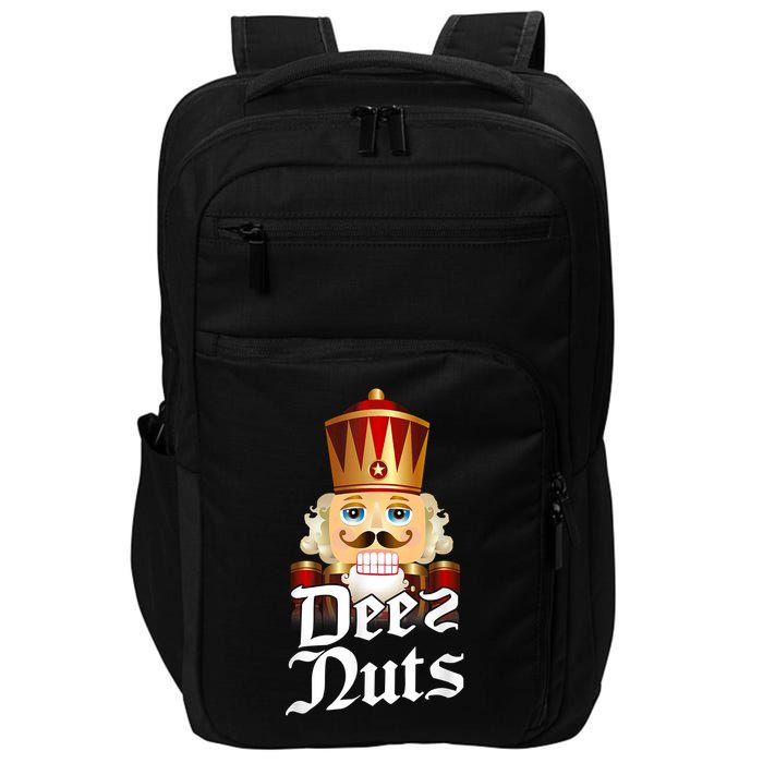 Deez Nuts Nutcracker Nut Funny Xmas Christmas Pajama Family Impact Tech Backpack