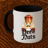 Deez Nuts Nutcracker Nut Funny Xmas Christmas Pajama Family Mug