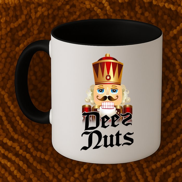 Deez Nuts Nutcracker Nut Funny Xmas Christmas Pajama Family Mug