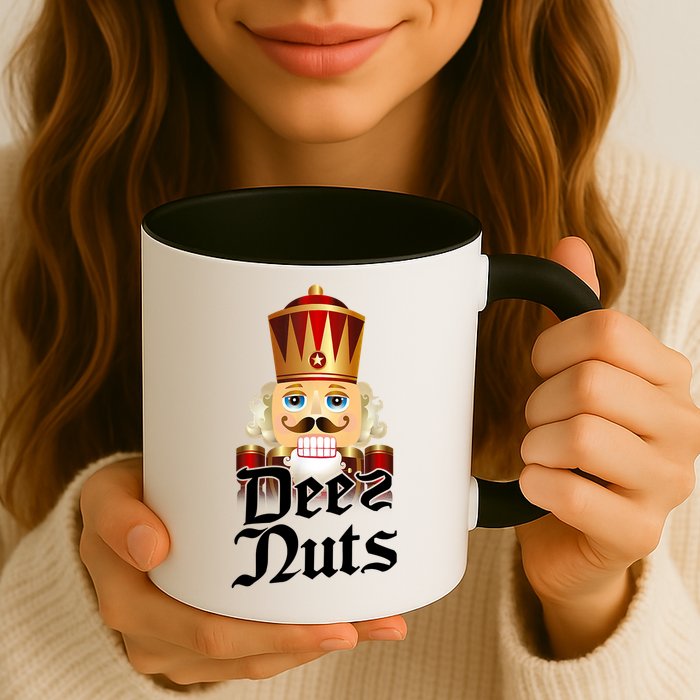 Deez Nuts Nutcracker Nut Funny Xmas Christmas Pajama Family Mug