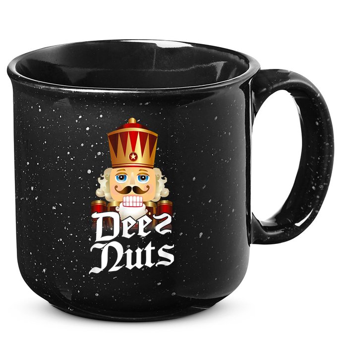 Deez Nuts Nutcracker Nut Funny Xmas Christmas Pajama Family 15oz Campfire Ceramic Mug