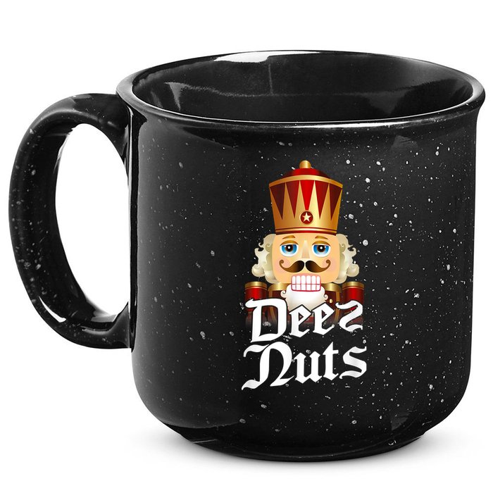 Deez Nuts Nutcracker Nut Funny Xmas Christmas Pajama Family 15oz Campfire Ceramic Mug