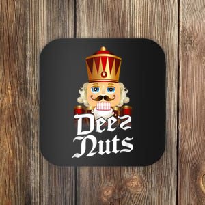 Deez Nuts Nutcracker Nut Funny Xmas Christmas Pajama Family Coaster