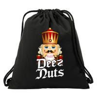 Deez Nuts Nutcracker Nut Funny Xmas Christmas Pajama Family Drawstring Bag