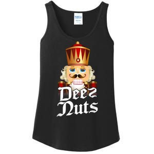 Deez Nuts Nutcracker Nut Funny Xmas Christmas Pajama Family Ladies Essential Tank