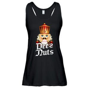 Deez Nuts Nutcracker Nut Funny Xmas Christmas Pajama Family Ladies Essential Flowy Tank