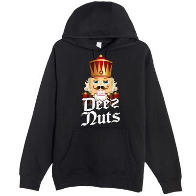 Deez Nuts Nutcracker Nut Funny Xmas Christmas Pajama Family Premium Pullover Hoodie