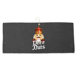 Deez Nuts Nutcracker Nut Funny Xmas Christmas Pajama Family Large Microfiber Waffle Golf Towel