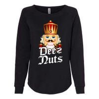 Deez Nuts Nutcracker Nut Funny Xmas Christmas Pajama Family Womens California Wash Sweatshirt