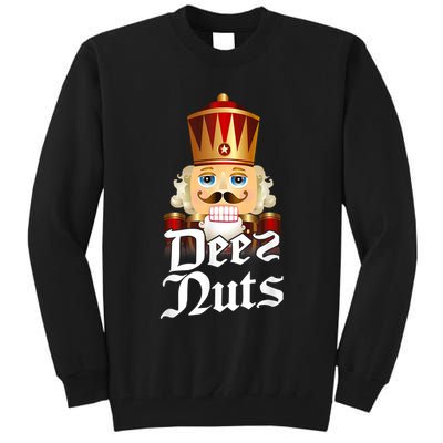 Deez Nuts Nutcracker Nut Funny Xmas Christmas Pajama Family Tall Sweatshirt