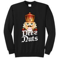 Deez Nuts Nutcracker Nut Funny Xmas Christmas Pajama Family Tall Sweatshirt