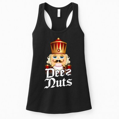 Deez Nuts Nutcracker Nut Funny Xmas Christmas Pajama Family Womens Tank Top