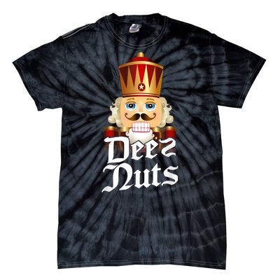 Deez Nuts Nutcracker Nut Funny Xmas Christmas Pajama Family Tie-Dye T-Shirt