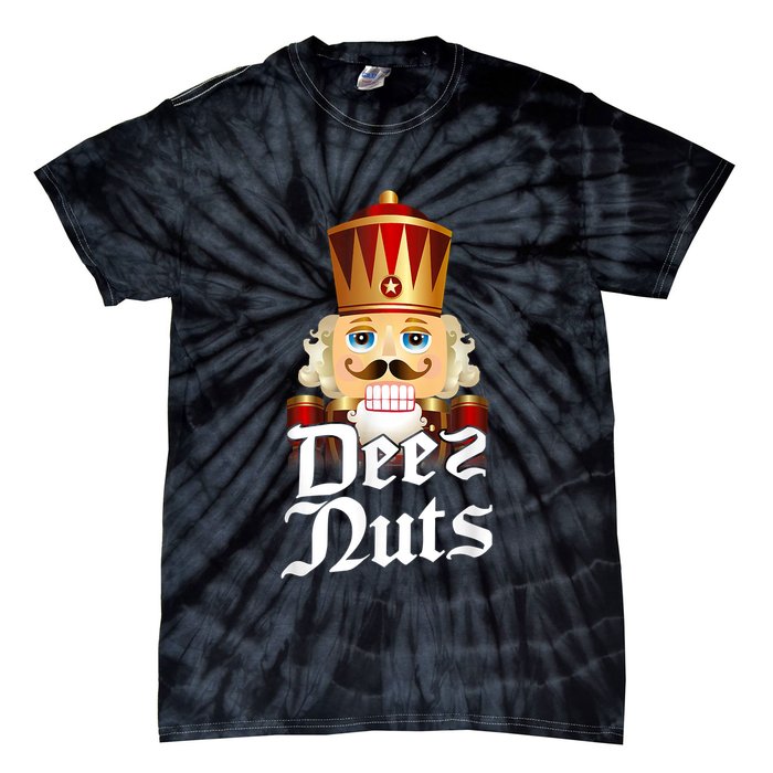 Deez Nuts Nutcracker Nut Funny Xmas Christmas Pajama Family Tie-Dye T-Shirt