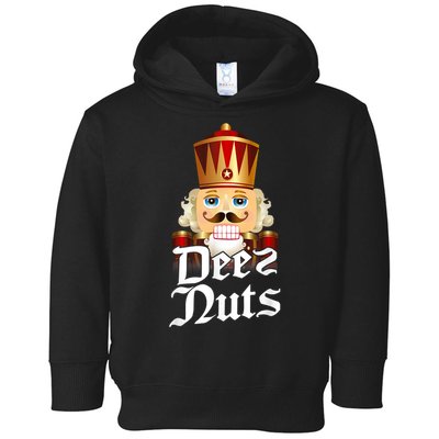 Deez Nuts Nutcracker Nut Funny Xmas Christmas Pajama Family Toddler Hoodie