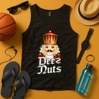 Deez Nuts Nutcracker Nut Funny Xmas Christmas Pajama Family Tank Top