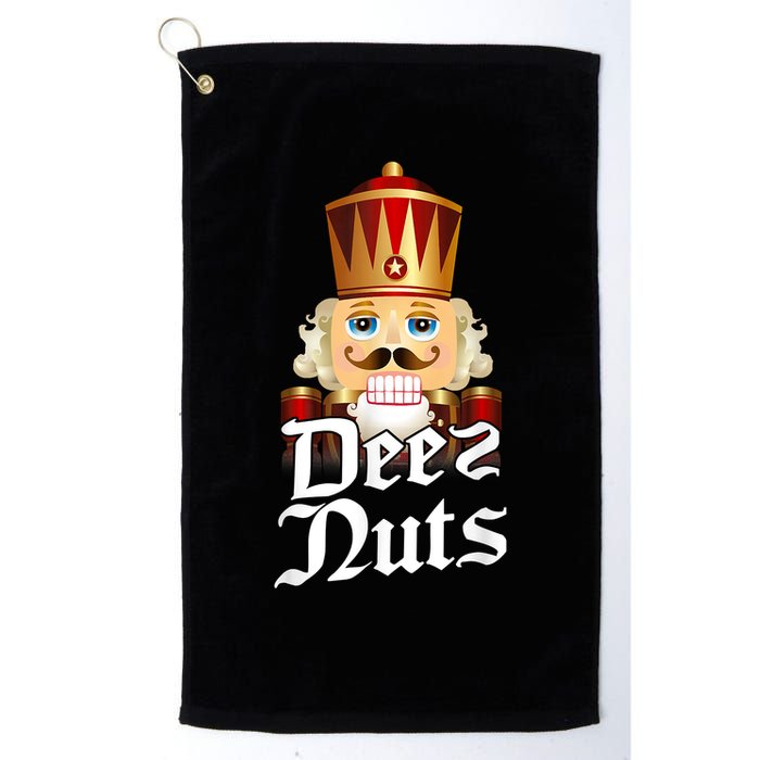 Deez Nuts Nutcracker Nut Funny Xmas Christmas Pajama Family Golf Towel