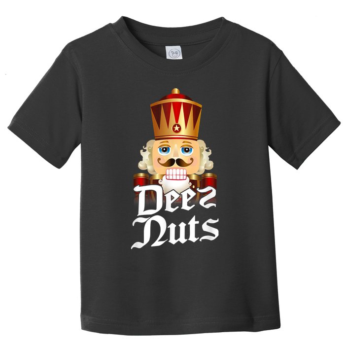 Deez Nuts Nutcracker Nut Funny Xmas Christmas Pajama Family Toddler T-Shirt