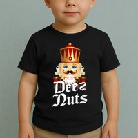 Deez Nuts Nutcracker Nut Funny Xmas Christmas Pajama Family Toddler T-Shirt