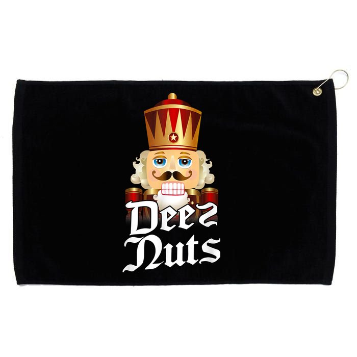 Deez Nuts Nutcracker Nut Funny Xmas Christmas Pajama Family Grommeted Golf Towel