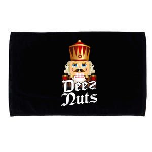 Deez Nuts Nutcracker Nut Funny Xmas Christmas Pajama Family Microfiber Hand Towel