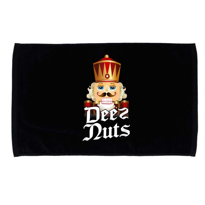 Deez Nuts Nutcracker Nut Funny Xmas Christmas Pajama Family Microfiber Hand Towel