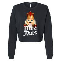 Deez Nuts Nutcracker Nut Funny Xmas Christmas Pajama Family Cropped Pullover Crew