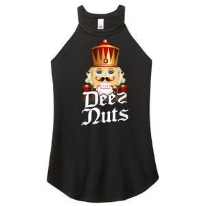 Deez Nuts Nutcracker Nut Funny Xmas Christmas Pajama Family Women's Perfect Tri Rocker Tank