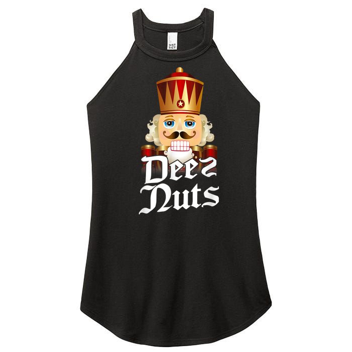 Deez Nuts Nutcracker Nut Funny Xmas Christmas Pajama Family Women's Perfect Tri Rocker Tank