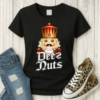 Deez Nuts Nutcracker Nut Funny Xmas Christmas Pajama Family Womens T-Shirt