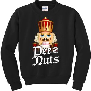 Deez Nuts Nutcracker Nut Funny Xmas Christmas Pajama Family Kids Sweatshirt