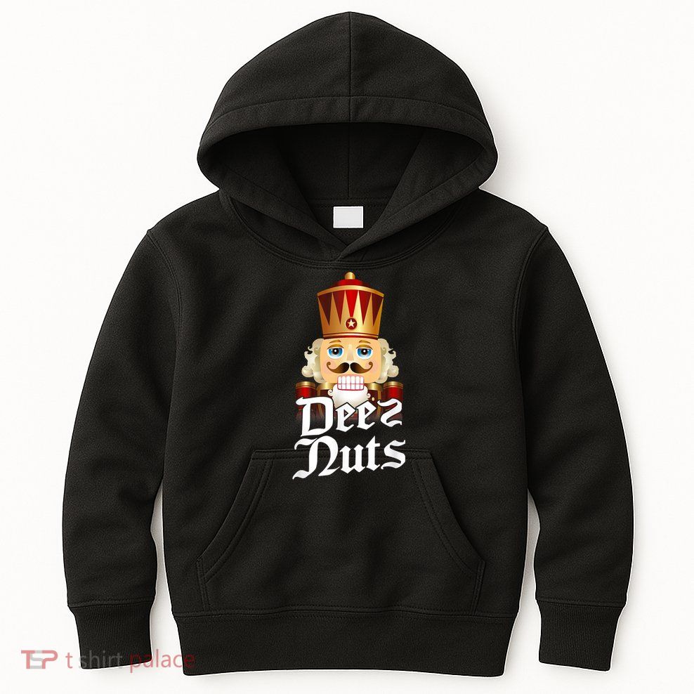 Deez Nuts Nutcracker Nut Funny Xmas Christmas Pajama Family Kids Hoodie