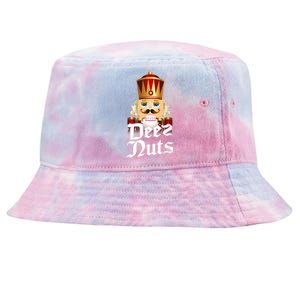 Deez Nuts Nutcracker Nut Funny Xmas Christmas Pajama Family Tie-Dyed Bucket Hat