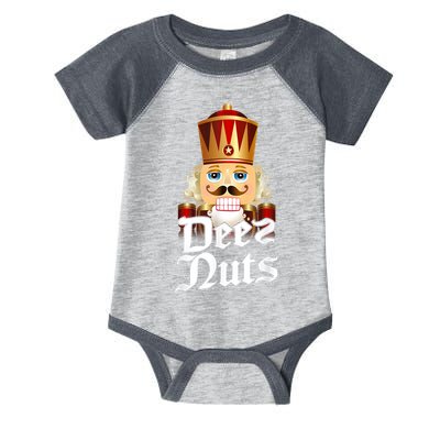 Deez Nuts Nutcracker Nut Funny Xmas Christmas Pajama Family Infant Baby Jersey Bodysuit