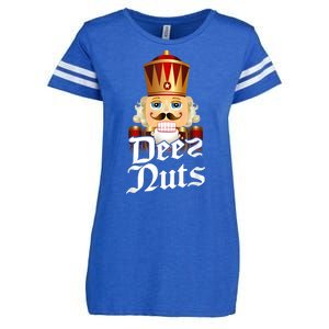 Deez Nuts Nutcracker Nut Funny Xmas Christmas Pajama Family Enza Ladies Jersey Football T-Shirt