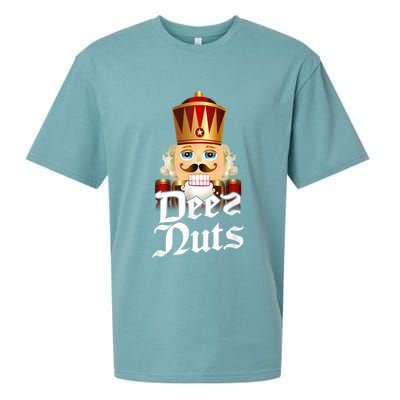 Deez Nuts Nutcracker Nut Funny Xmas Christmas Pajama Family Sueded Cloud Jersey T-Shirt