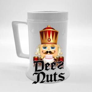 Deez Nuts Nutcracker Nut Funny Xmas Christmas Pajama Family Beer Stein