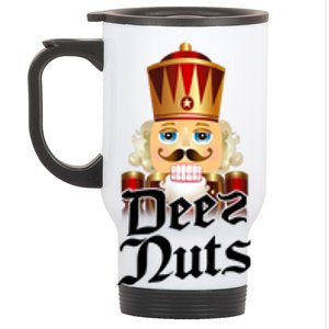 Deez Nuts Nutcracker Nut Funny Xmas Christmas Pajama Family Stainless Steel Travel Mug