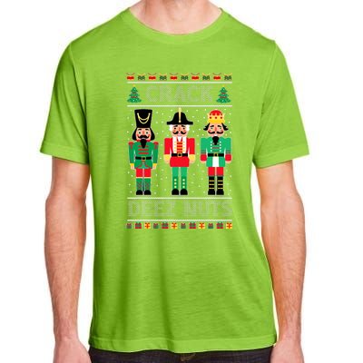 Deez Nuts Nutcracker Funny Ugly Christmas Sweater Xmas Adult ChromaSoft Performance T-Shirt