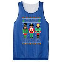 Deez Nuts Nutcracker Funny Ugly Christmas Sweater Xmas Mesh Reversible Basketball Jersey Tank