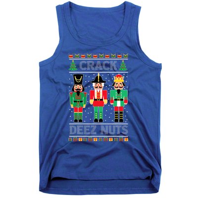 Deez Nuts Nutcracker Funny Ugly Christmas Sweater Xmas Tank Top