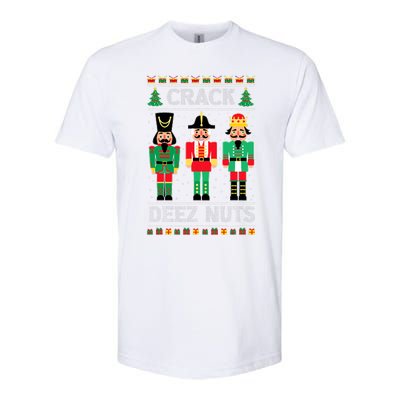 Deez Nuts Nutcracker Funny Ugly Christmas Sweater Xmas Softstyle CVC T-Shirt